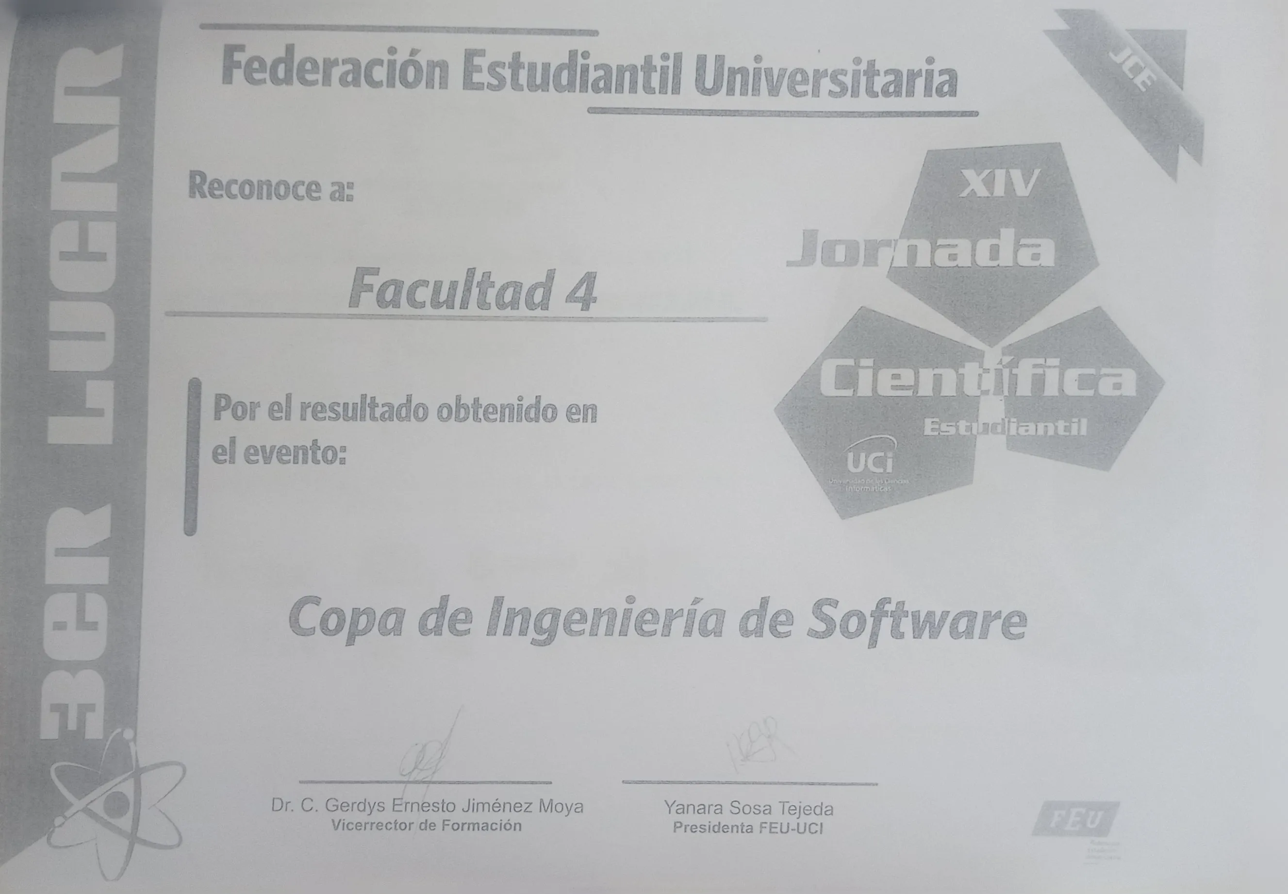 Tercer Lugar Copa de ingeniería de Software