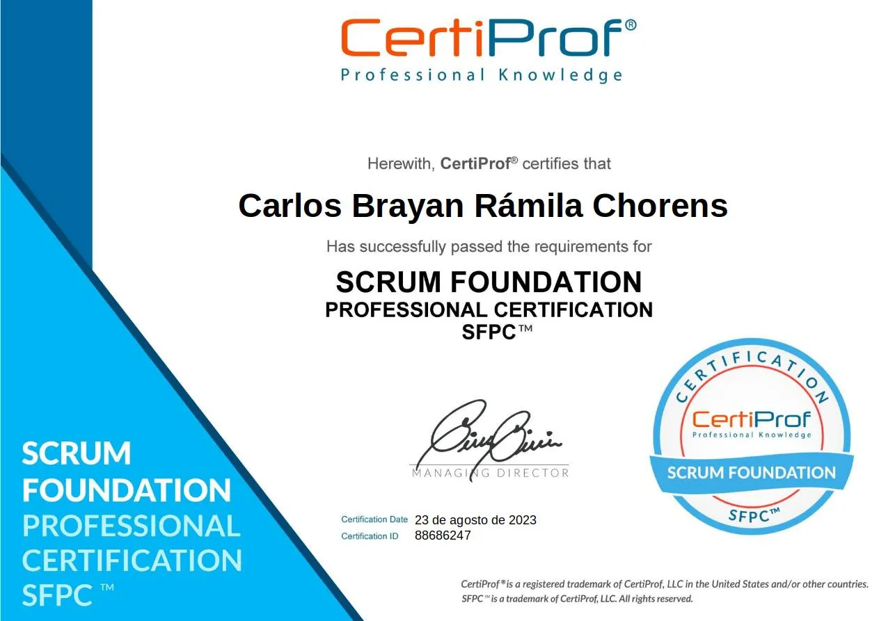 Scrum Foundation Professional Certification